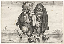 Ice skating owls