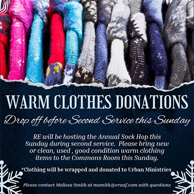 Warm Clothes Donations for Sock Hop
